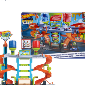 Hot Wheels HDP05 City MEGA Tower Car Wash With 1 Color Shifters Car