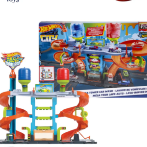 Hot Wheels HDP05 City MEGA Tower Car Wash With 1 Color Shifters Car